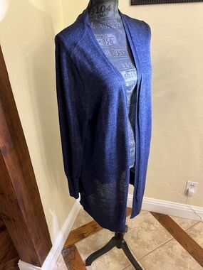 Halogen Women's Open-Front Navy Blue Cardigan